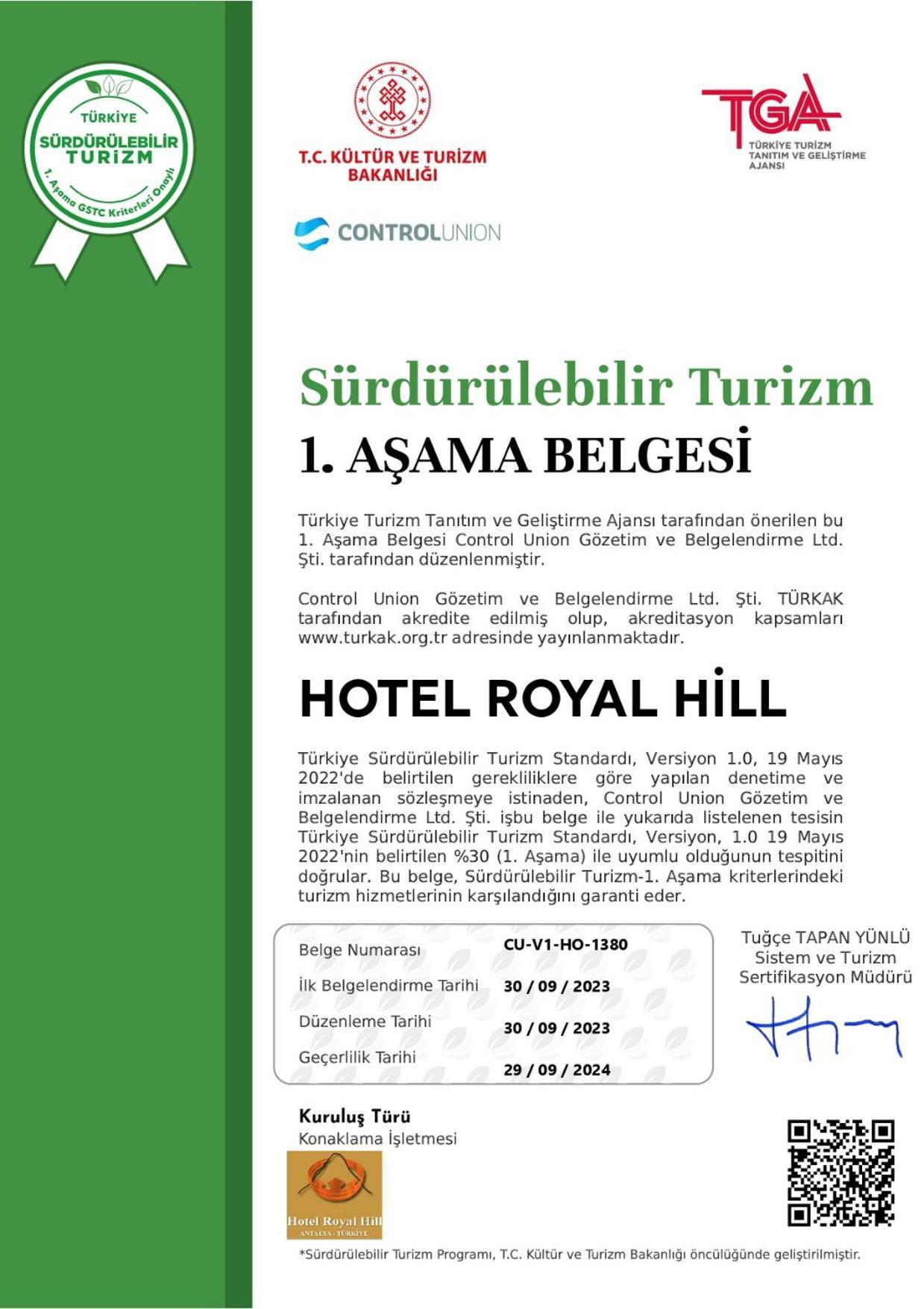 Hotel Royal Hill Antália Exterior foto